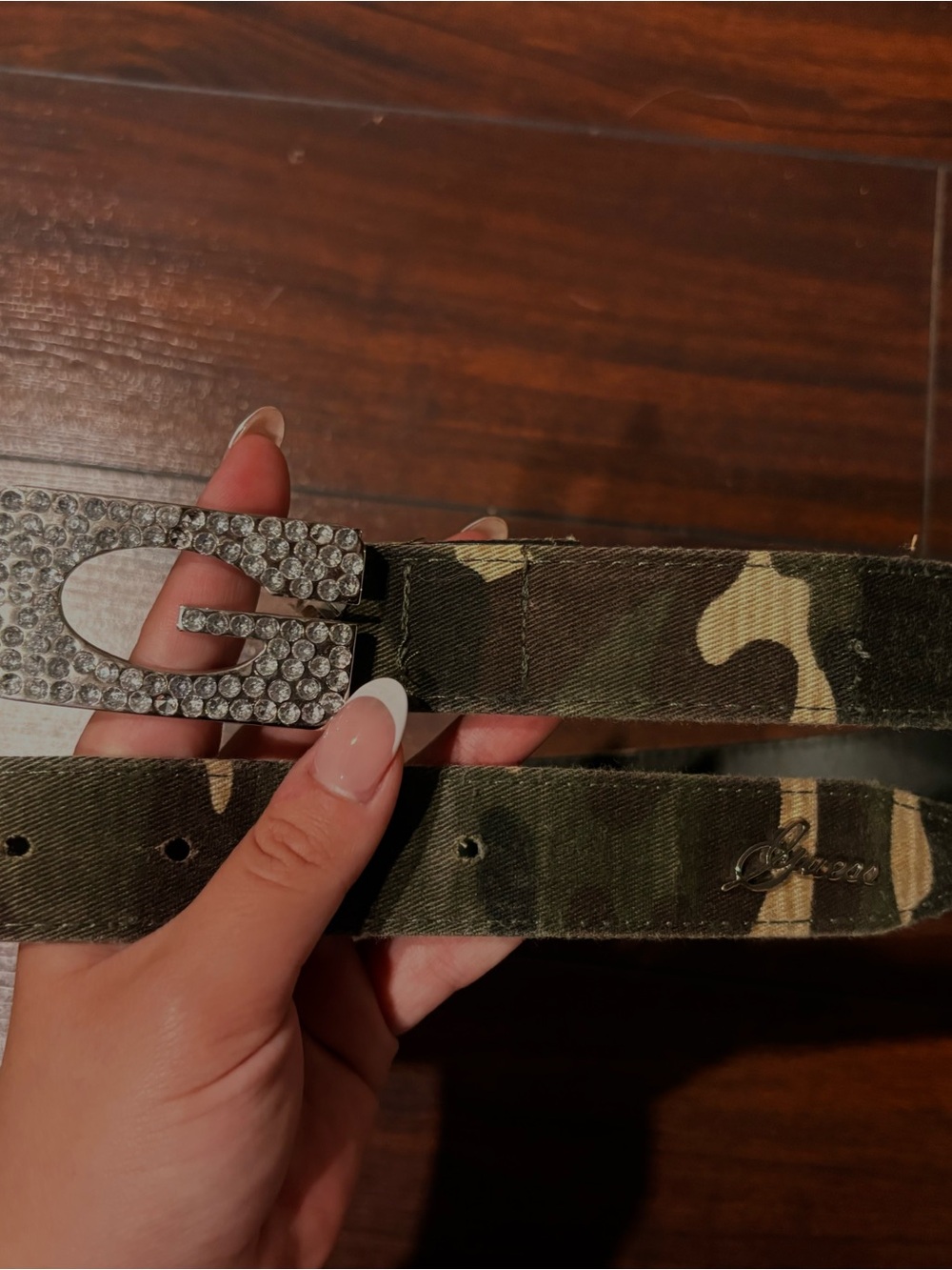 Camo Y2K Guess Belt